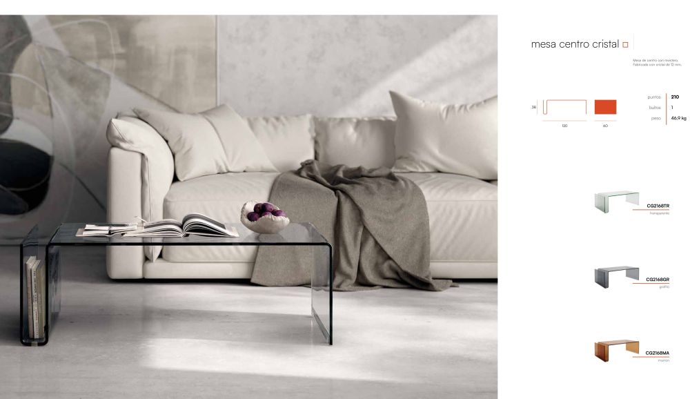 1011- Mesa centro cristal